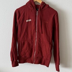 Rapha sz S RockShox Logo Hoodie Zip-Up Maroon/Brick Red great pre owned cond